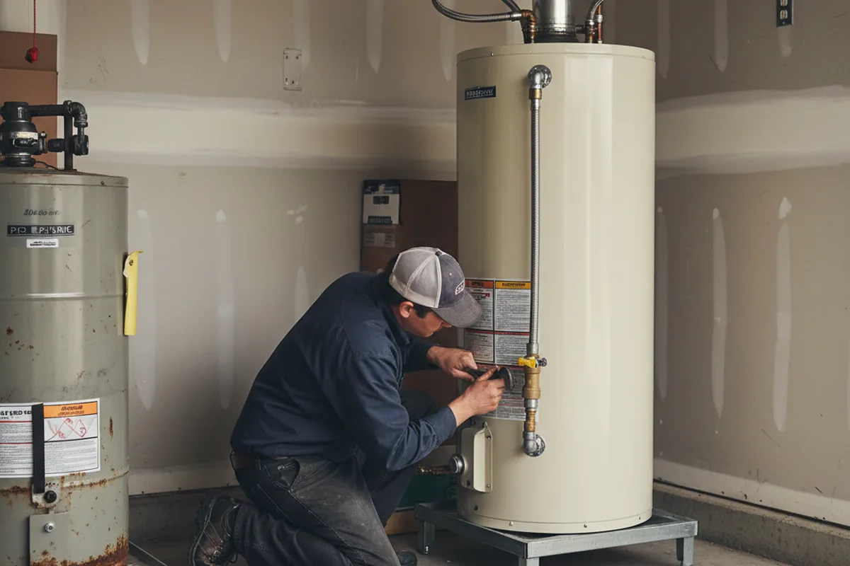 Water heater and shutoff valve replacement in Yacolt